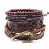 Four-piece Card Africa Map Woven Bracelet Leather
