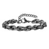 Twist Bracelet Vintage Old Made Male Gray Ornament