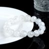 Natural Blizzard Snowflake Round Beads Women's Bracelet