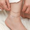Zircon Small Titanium Steel Anklet Women