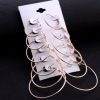 Rock exaggerated multi-size ear ring earrings set personality earrings combination earrings