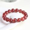 Natural Starlight Cherry Red Strawberry Quartz Bracelet