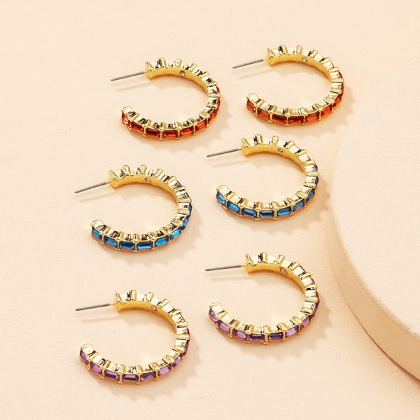 Geometric C- Word Vintage Circle Earrings
