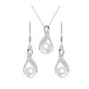 Silver Drop-shaped Pearl Set Fashion Creative Jewelry DIY