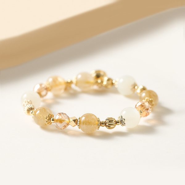 Ringing Bell Gold Rutilated Quartz Bracelet