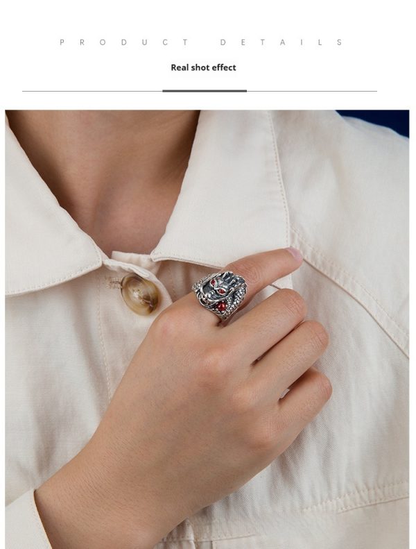 S925 Sterling Silver Ornament Vintage Thai Silver Faucet Ring