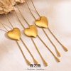 Stainless Steel Glossy Heart Pull-out Long Necklace