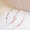925 Sterling Silver Lace Laser Pattern Circle Earrings