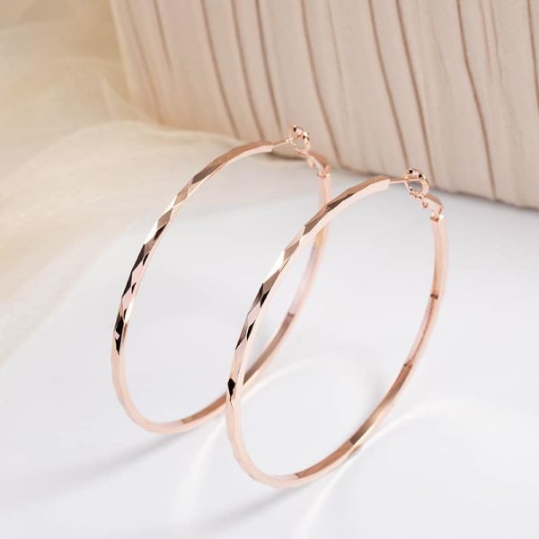 925 Sterling Silver Lace Laser Pattern Circle Earrings