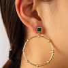 European And American Net Red New Exaggerated Fashion Geometric Circle Earrings