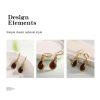 S925 Silver Gold Plated Jewelry Water Drop Blood Pearl Drop