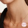 S925 Sterling Silver INS Bee Rhinestone Zircon Pendant Necklace