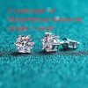 925 Sterling Silver Stud Earrings Six-claw Stud Earrings Moissanite Stud Earrings