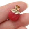 Natural Stone Semi-precious Stone Small Bean Shaped Pendant Handmade Necklace