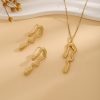 96bfa353-972c-424f-a449-b8d28f150156.jpg Geometric Leaves Texture Flower Love Heart Earrings And Necklace Set