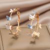 Butterfly Earrings Hollow Multi-layer Big Circle Ear Hook