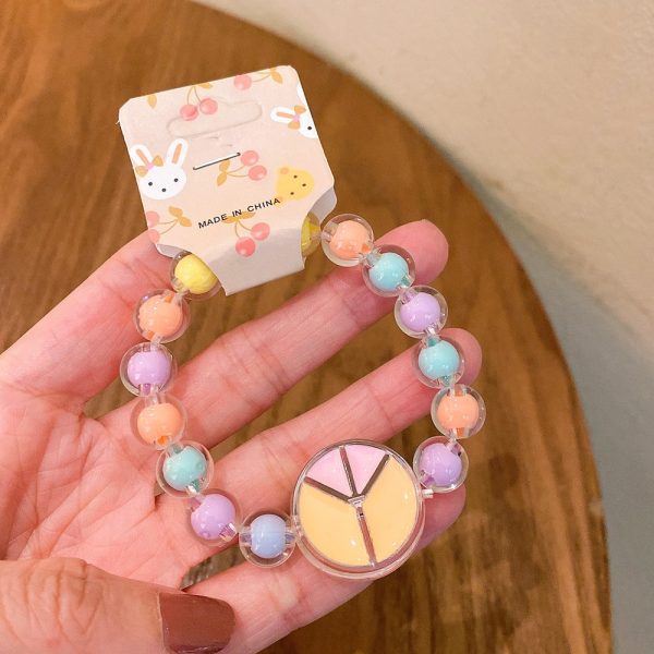 Cartoon Jelly Color Beaded Girl Bracelet