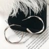 925 Silver Needle European and American Simple Hundred RashLarge Circle Ring Earring Hollow Geometric Round Earring