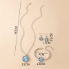 Vintage Blue Hummingbird Jewelry Set Handmade Animal Picture Glass Necklace Bracelet Earrings For Women