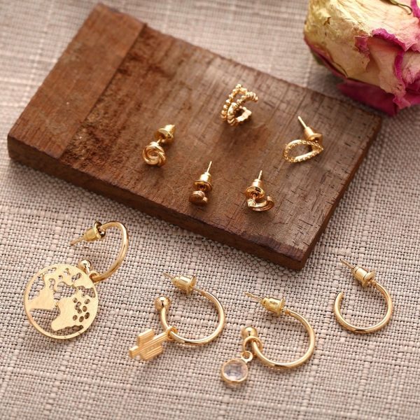 97412439064.jpg Lady Map Cactus Love Ear Studs Set