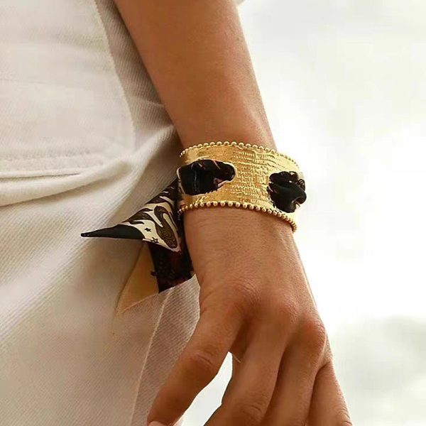 French Retro Color Scarf Bracelet