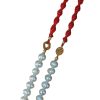Women's Pearl Braided Red Rope Bracelet