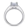 Single Rhinestone Ring S925 Sterling Silver Inlaid Zircon