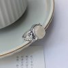 White Chalcedony Vintage Ring Versatile Personality