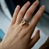 Handmade Beaded Elastic String Love Ring For Women