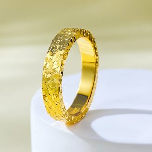 S925 Entire Sterling Silver Crushed Ice Ring