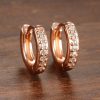 Trendy Earrings Circle 8mm Zircon