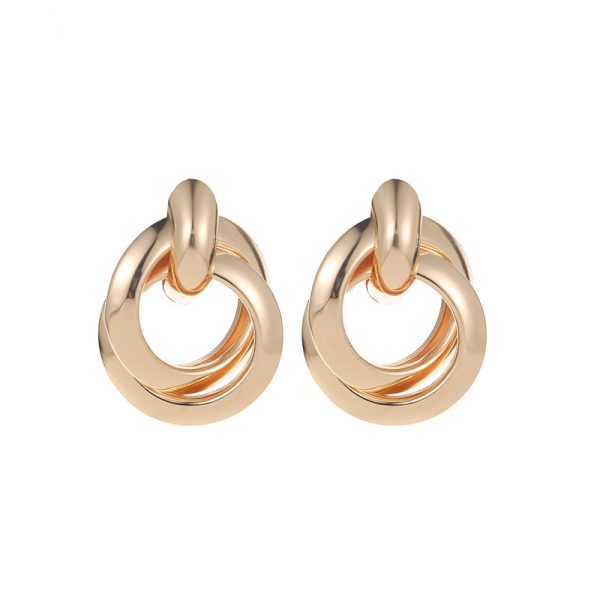 Fashion Exaggerated Circle Stud Earrings Punk