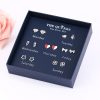 Fashion 925 Silver Needle Asymmetrical Earrings Gift Set