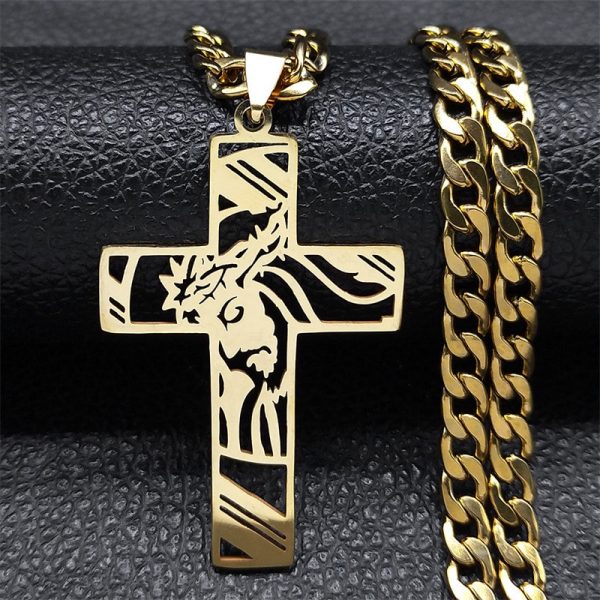Stainless Steel Gold-plated Pendant Necklace Beads