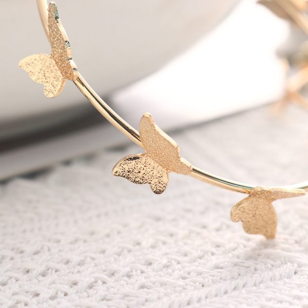 Exaggerated Frosted Butterfly Circle Earrings Street Shooting Super Fairy Stereo