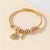 Multi-Element Stainless Steel Copper Alloy Beaded Bracelet