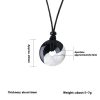 Eight-diagram-shaped Black Silk Turquoise Stitching Peace Buckle Necklace