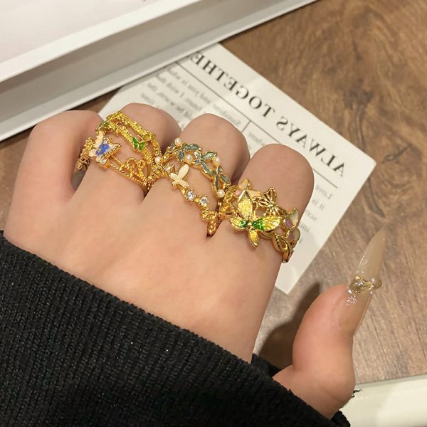Creative New Chinese Butterfly Women's Ring