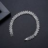 Copper Inlaid Zircon Crystal Bracelet Fashion Simple