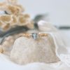 Fashion Sky Blue Glass Stone Love Heart Ring