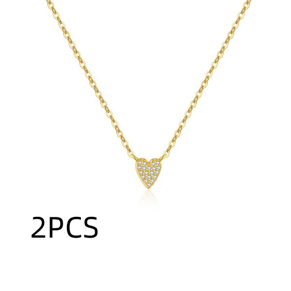 S925 Loving Heart In Sterling Silver Diamond Heart-shaped Pendant Necklace