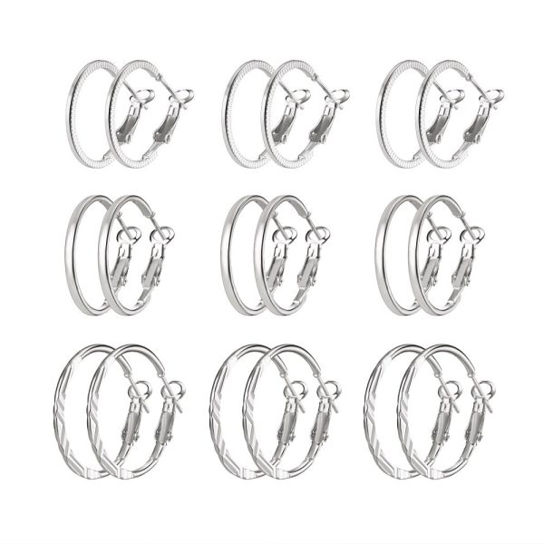 Korean Retro Earrings Set Fashion Ear Ring 9 Pairs Combination Set Ear Rings