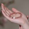 Fashion Personality Strawberry Quartz Peach Blossom Bracelet