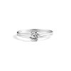 S925 Sterling Silver Mother And Daughter Double Knot Ring Female Simple