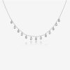 S925 Sterling Silver Pear-shaped Zircon Hanging Scarf Long Necklace