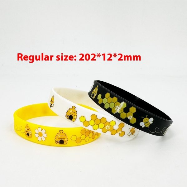Little Bee Color Printing Cute Cartoon Pattern Silicone Bracelet