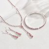 Fashion Elegant Wedding Bridal Gown Photography Jewelry Earrings Necklace, Bracelet Set