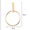 New Alloy Rectangular Sleeve Circle Ear Studs