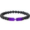 Purple Arrow Men and Women Natural Stone Bracelet Volcanic Stone Magnet Bracelet