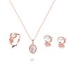 Dazzling gemstone trend jewelry set Fashion Europe and new necklace earrings ring set